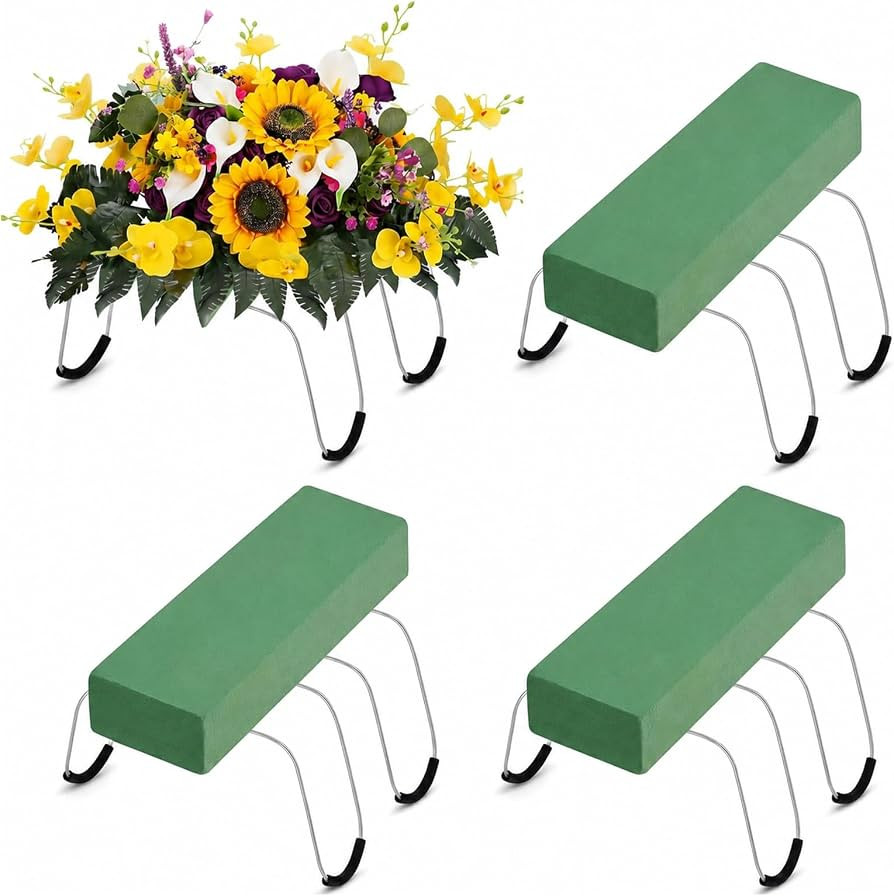 3 Pack Headstone Flower Saddle 12 Inch Headstones for Graves Saddles for Headstones Wire Rustproo... | Amazon (US)