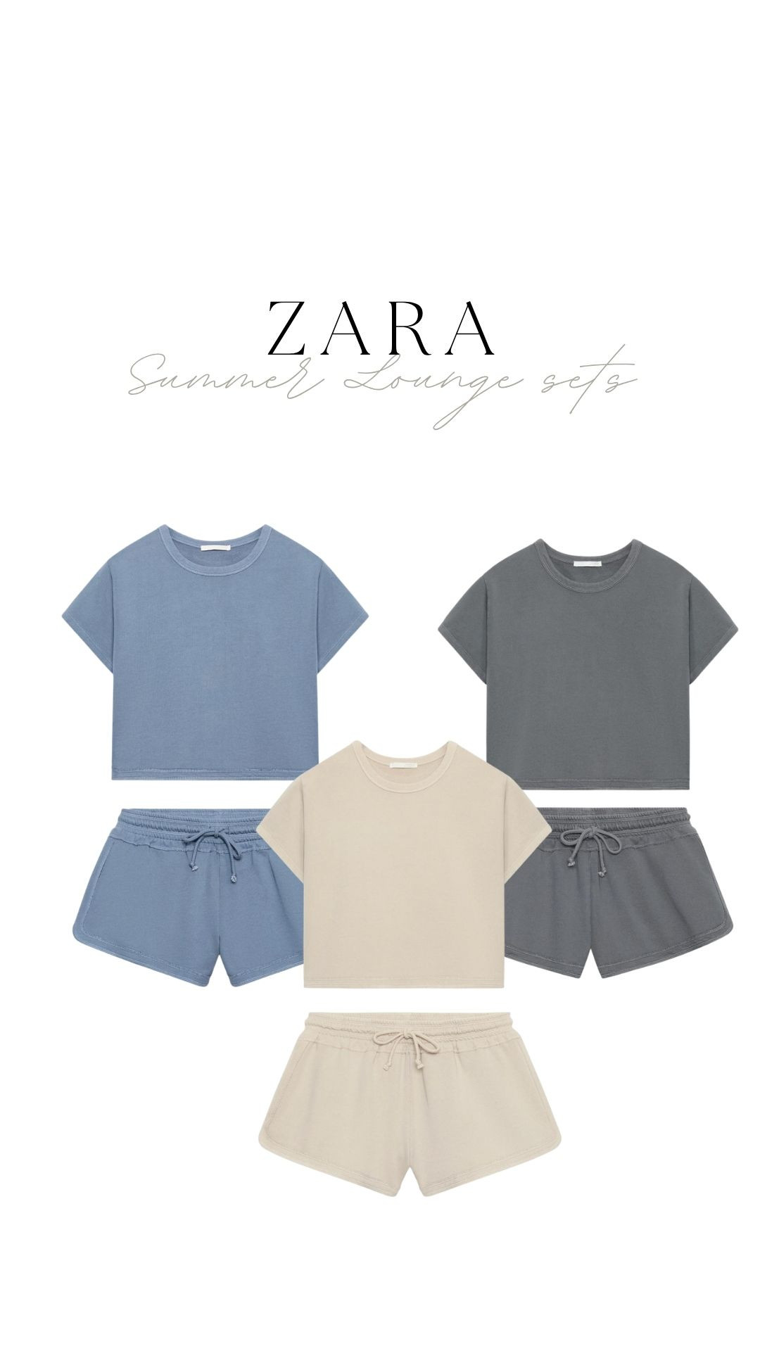 Zara Summer Lounge Sets ☀️ 

Zara Lounge Co-ord, Summer Short Sets, Neutral Lounge Co-ord, Blue Lounge Set, Grey Lounge Set, Beige Lounge Set, Casual Home Outfit, Easy Throw On Set, High Street Loungewear 

 #LTKuk #LTKspring #LTKsummer