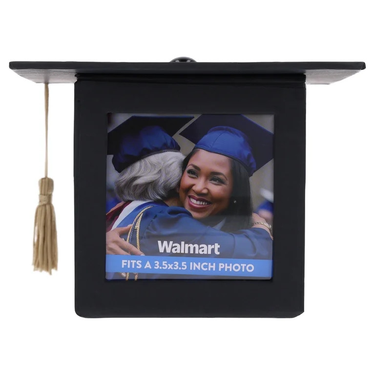 Unique photo cube shaped like a graduation cap with a tassel | Walmart (US)