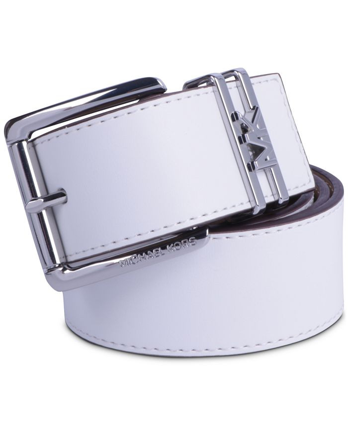 Michael Kors Women's Genuine Leather Logo Belt & Reviews - Belts - Handbags & Accessories - Macy'... | Macys (US)