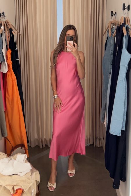 Rails pink slip dress, silk dress, summer dress, summer outfit 

#LTKSeasonal #LTKWedding #LTKTravel