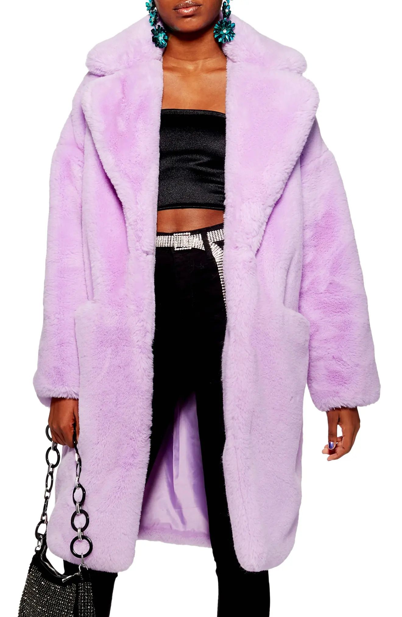 Topshop Anoushka Faux Fur Coat | Nordstrom