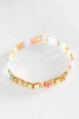 Colorful Beaded Chicklet Stretch Bracelet | Anthropologie (US)
