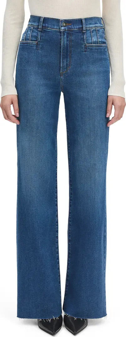 Favorite Daughter The Jordie Raw Hem High Waist Super Wide Leg Jeans | Nordstrom | Nordstrom