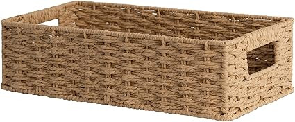 StorageWorks Toilet Paper Basket, Orange Round Paper Rope Baskets for Bathroom, Small Toilet Tank... | Amazon (US)