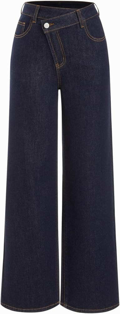 CIDER Wide Leg Jeans Women Wrap High Waisted Baggy Boyfriend Jeans Y2K | Amazon (US)