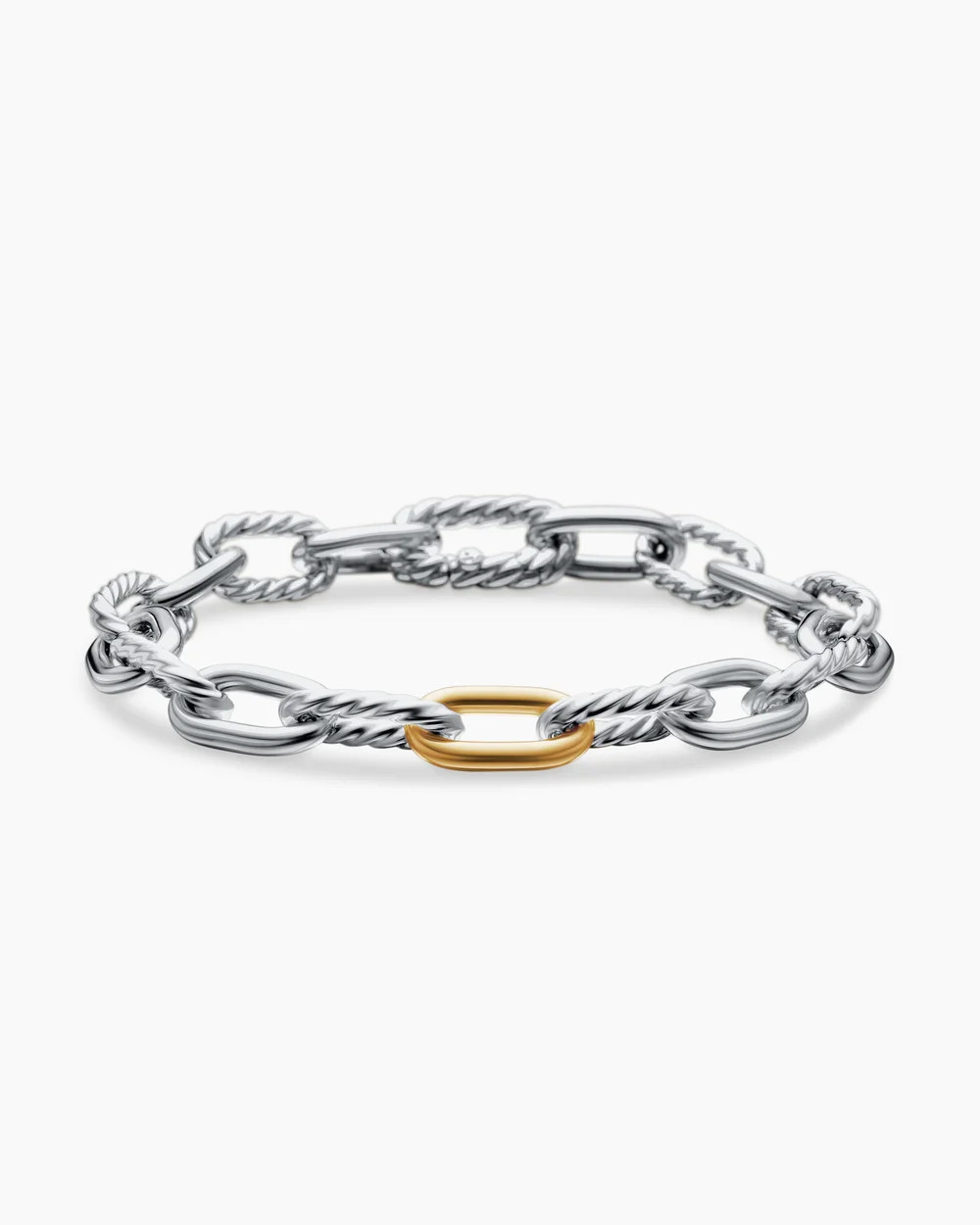 David Yurman | DY Madison Chain Bracelet in Sterling Silver with 18K Yellow Gold, 8.5mm | David Yurman