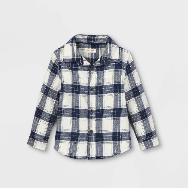 Toddler Boys' Flannel Long Sleeve Button-Down Shirt - Cat & Jack™ | Target