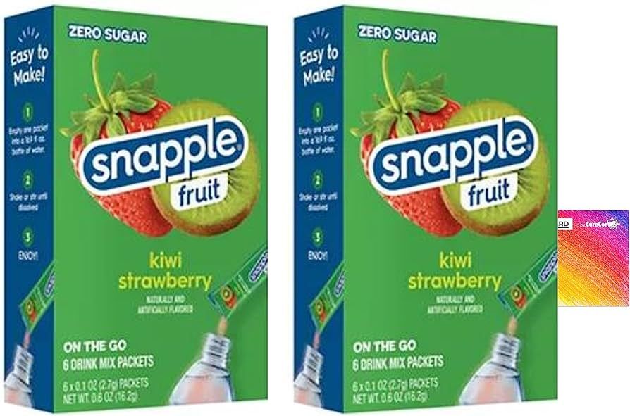 Drink Mix Bundle - Includes Snapple On-The-Go Natural Drink Mix Packet - Refreshing, Low Calorie,... | Amazon (US)