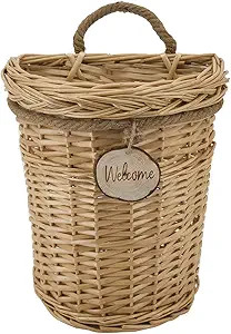 Woven Wicker Hanging Basket Door Hanging Basket Wall Decorations for Home Garden Farmhouse (origi... | Amazon (US)