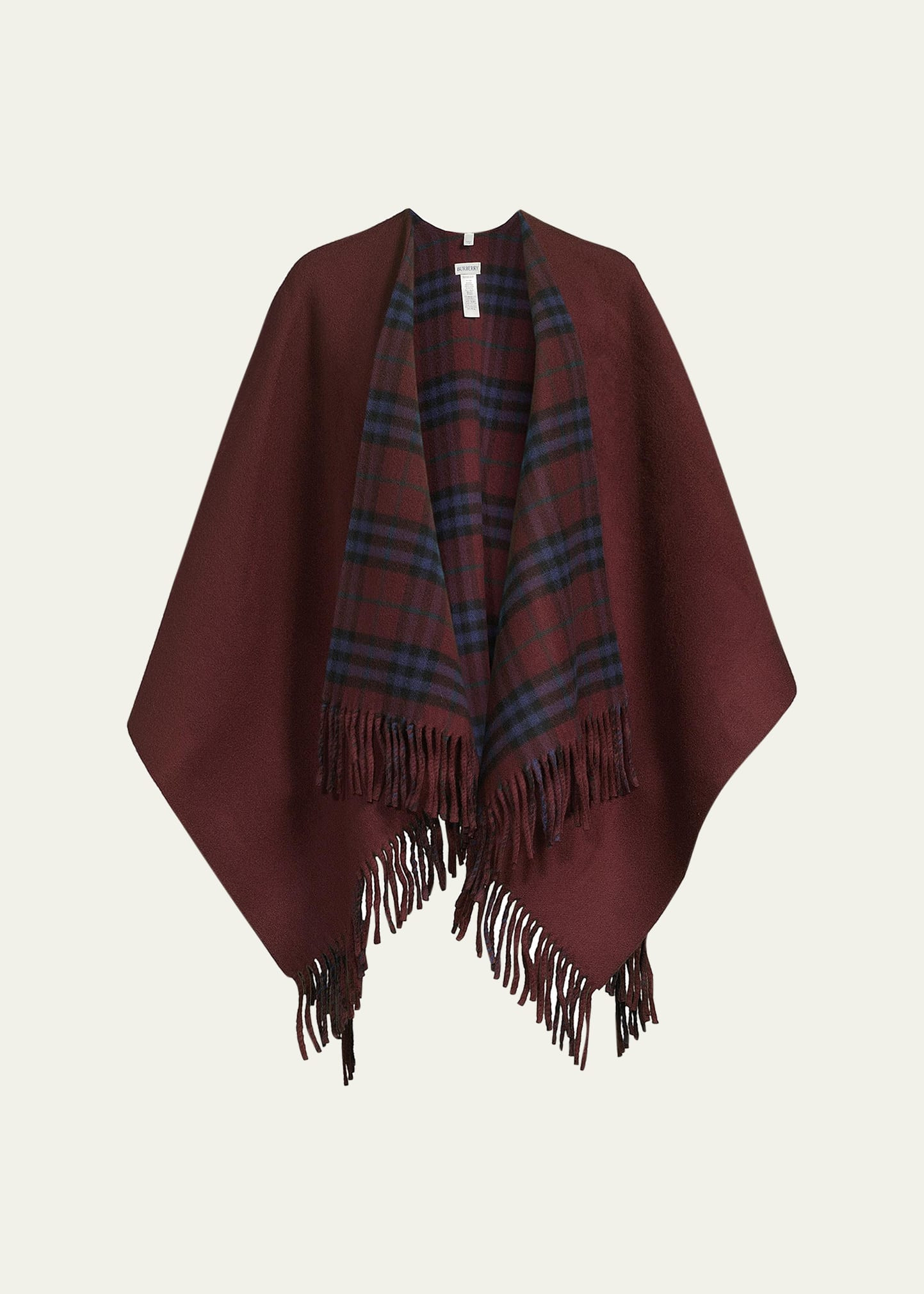 Burberry St. Charlotte Reversible Wool Cape | Bergdorf Goodman