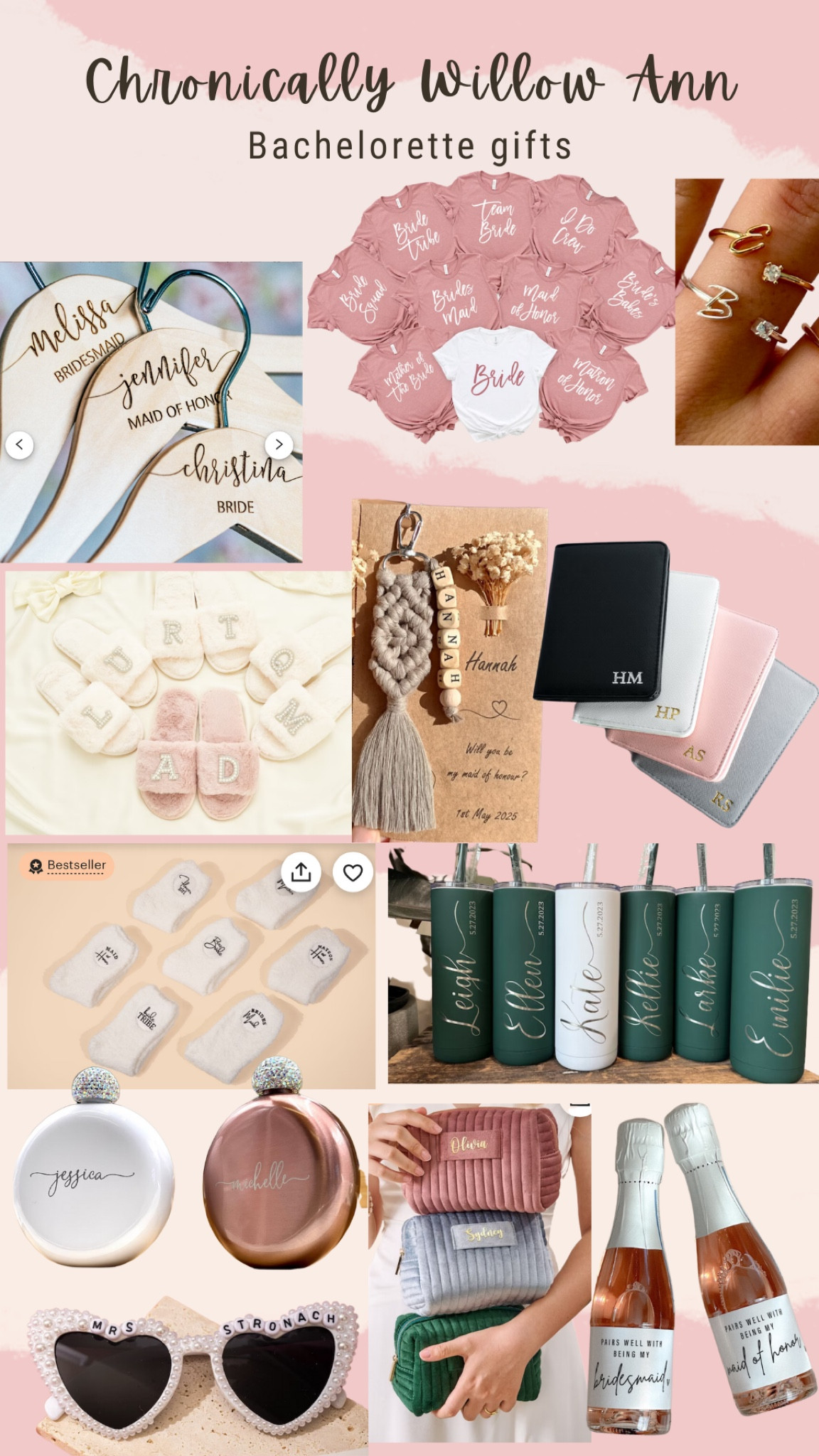 Elegant and gorgeous gifts for the bridesmaids. These are precious for bridesmaid proposal boxes. There are also items that will be perfect for bachelorette swag. These are also great for friends and grits for family. Elegant gifts for time together

#LTKwedding #LTKGiftGuide #LTKstyletip