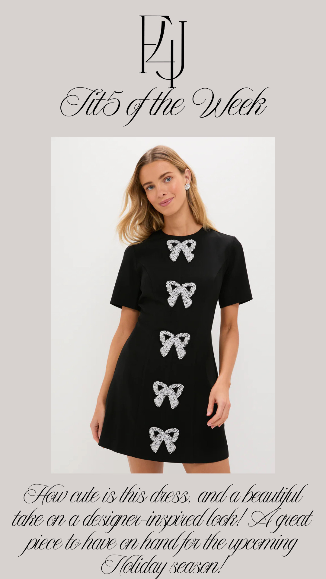 How cute is this dress, and a beautiful take on a designer-inspired look! A great piece to have on hand for the Holiday season! Seriously, these bows!!!

Fit4Janine, Tuckernuck, Holiday Fashion, Dresses 

 #LTKHoliday #LTKSeasonal #LTKStyleTip