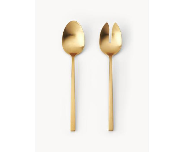 Matt gebürstetes Salatbesteck Shine | Westwing EU