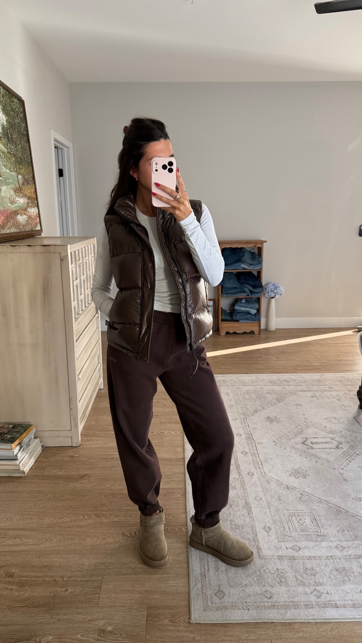 Aritzia black fiveday sale favorites! Homestretch Rib Crew Longsleeve: S, Heather Cloud White; The Super Puff Original Vest Hi Gloss: S, Rich Mocha Brown; Sweatfleece Mega Joggers: S, Rich Mocha Brown. @aritzia #aritziapartner #ad 

#LTKGiftGuide #LTKSaleAlert #LTKSeasonal