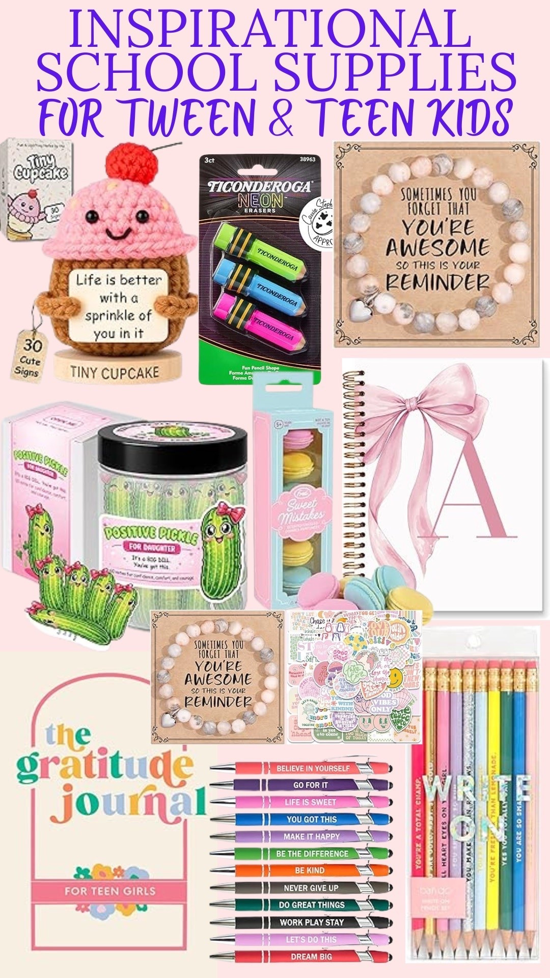 Cute school supplies with some inspiration!

#LTKKids