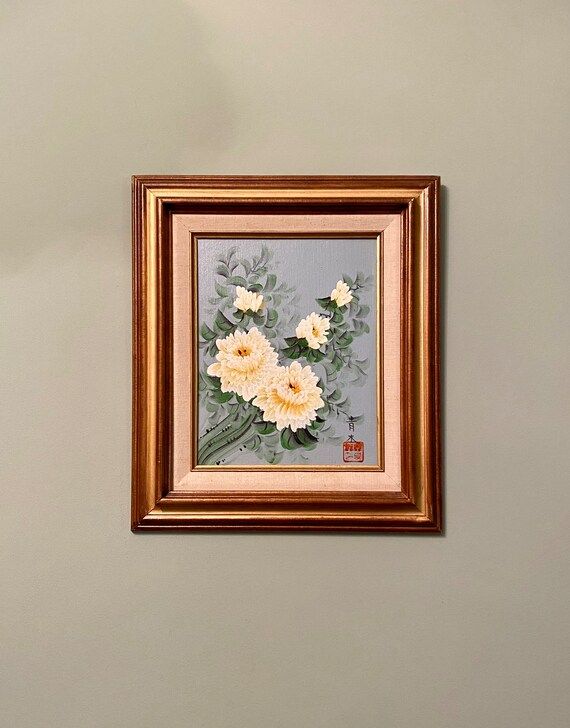 Vintage Original Oil Painting of Flowers Bouquet Still Life | Etsy | Etsy (US)