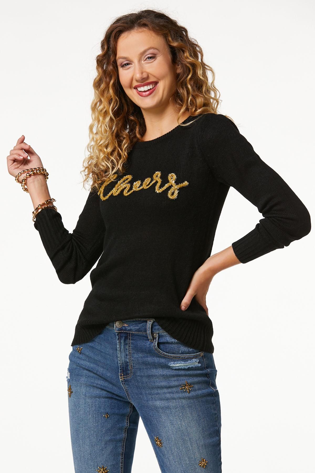 Cheers Puff Sleeve Sweater | Cato Fashions