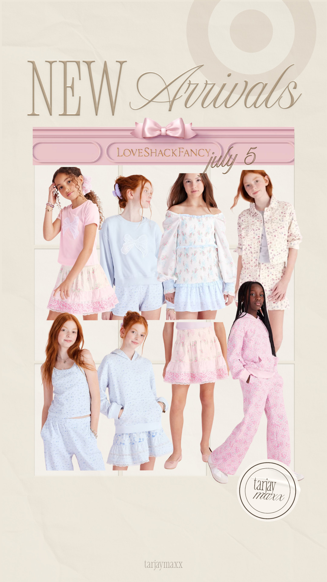LoveShackFancy x Target is almost here! 🎀 Mark your calendars, this dreamy collection launches online July 5 at 5 AM CDT and in stores July 5. I have a feeling these pieces are going to sell out fast! Which one is on your wishlist? 💕

prime day deals, wedding guest dress summer, fathers day gift guide, date night outfits, travel outfits, summer outfits, summer dresses, country concert outfits, concert outfits, business casual workwear, target new arrivals, LoveShackFancy x Target, target style, july launch, girls fashion
 

 #LTKgrwm #LTKootd #LTKSeasonal