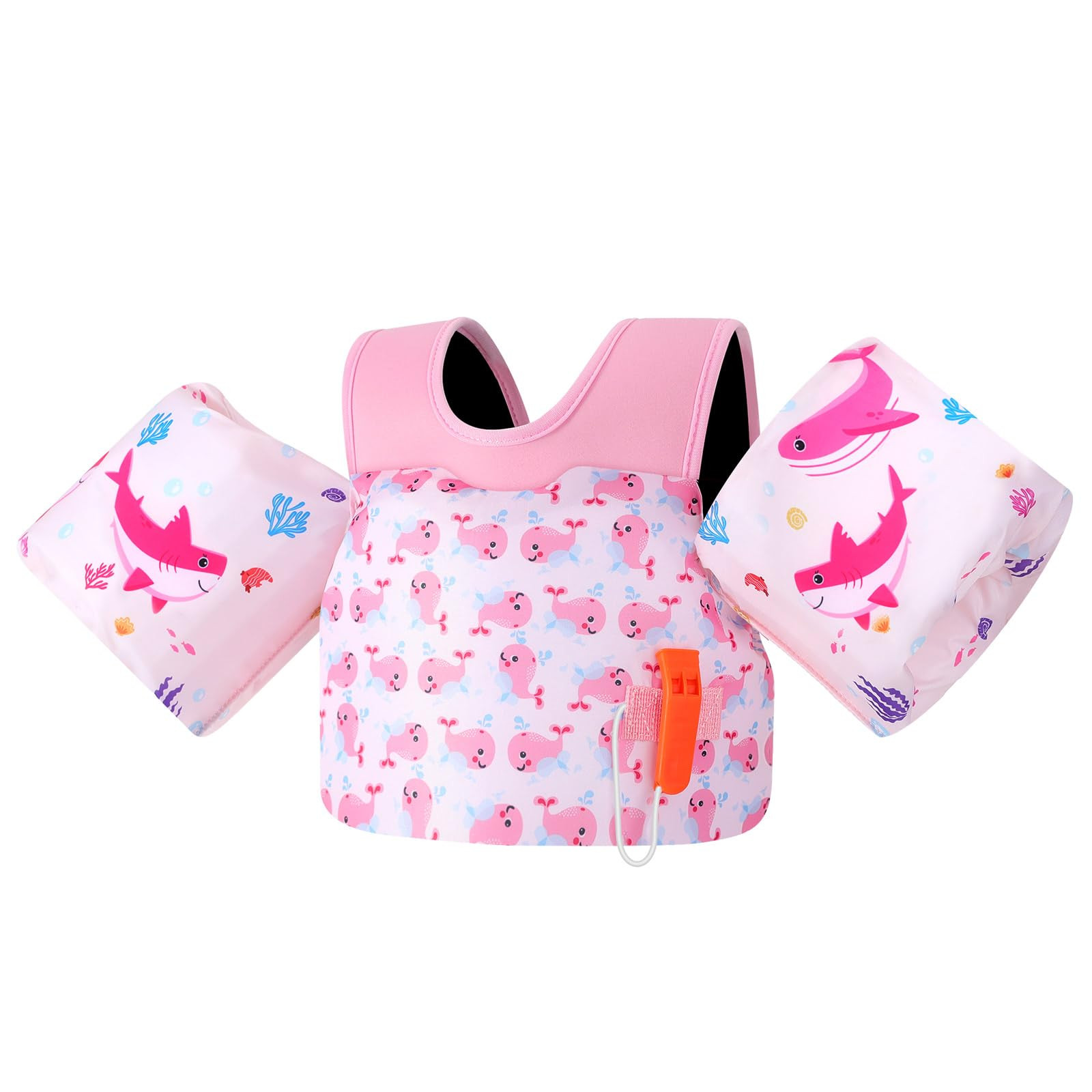 MoKo Toddler Swim Vest for Kids 13-30/20-50/22-66lbs, Swim Arm Floaties Cartoon Swimming Water Wi... | Amazon (US)