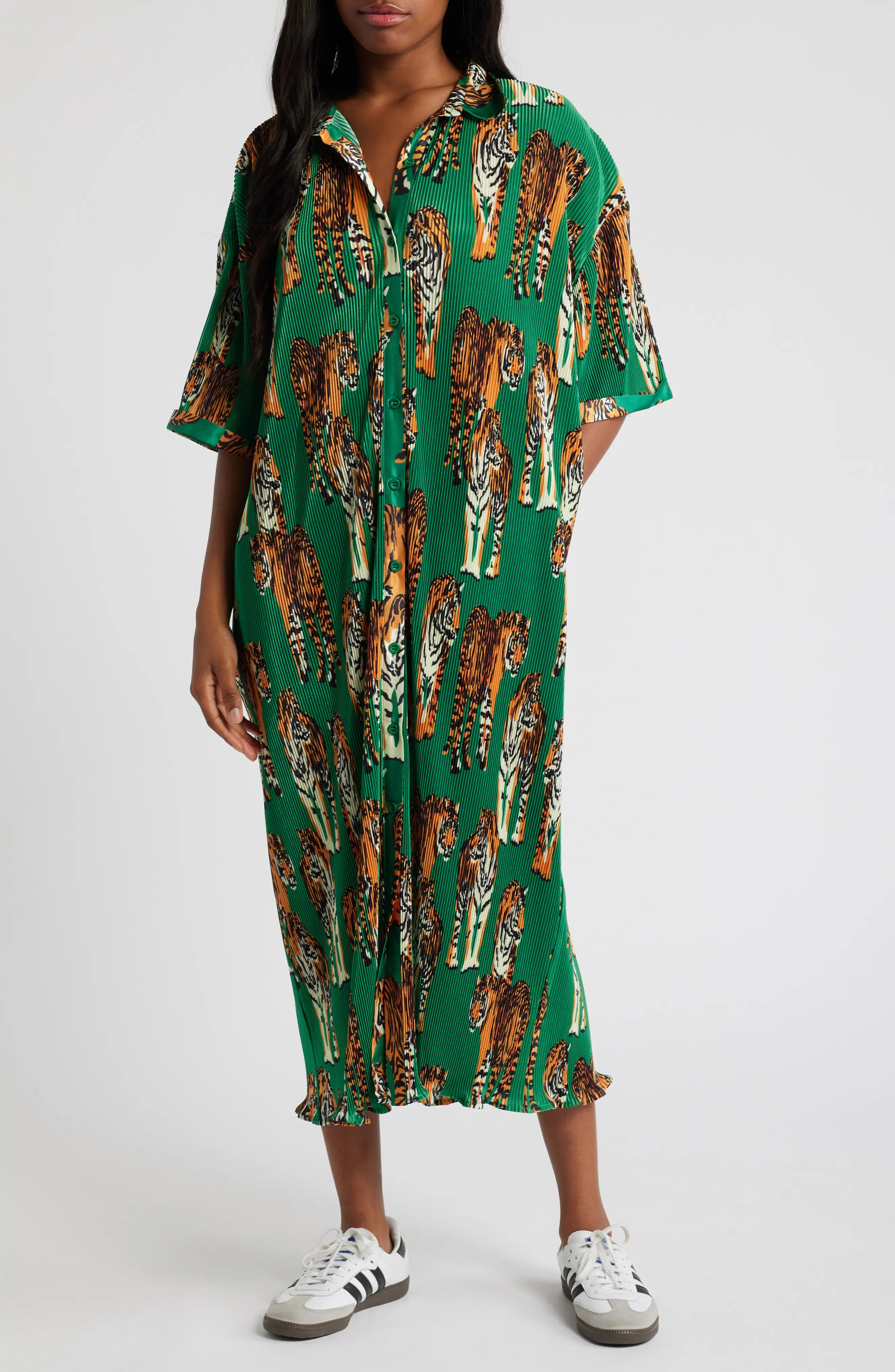 Dressed in Lala So Far So Good Oversize Pliss\u00e9 Shirt Dress (Women) | Nordstrom | Nordstrom