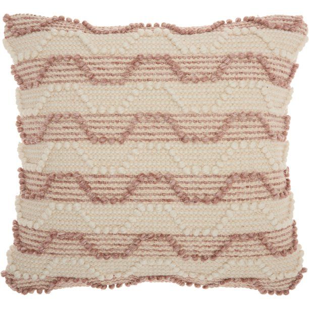 Nourison Life Styles Textured Blush Decorative Throw Pillow , 20" x 20" | Walmart (US)