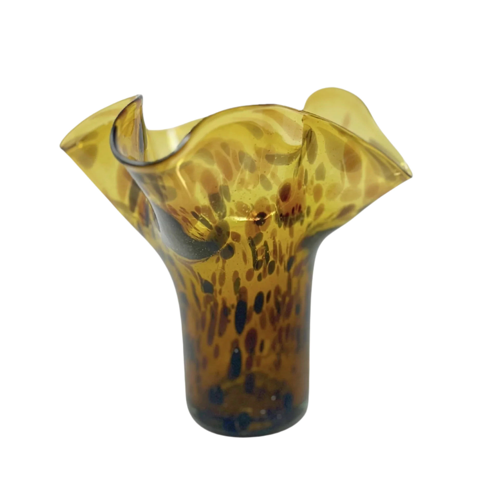 Lettuce Leaf Vase (Brown Tortoise) | Half Past Seven