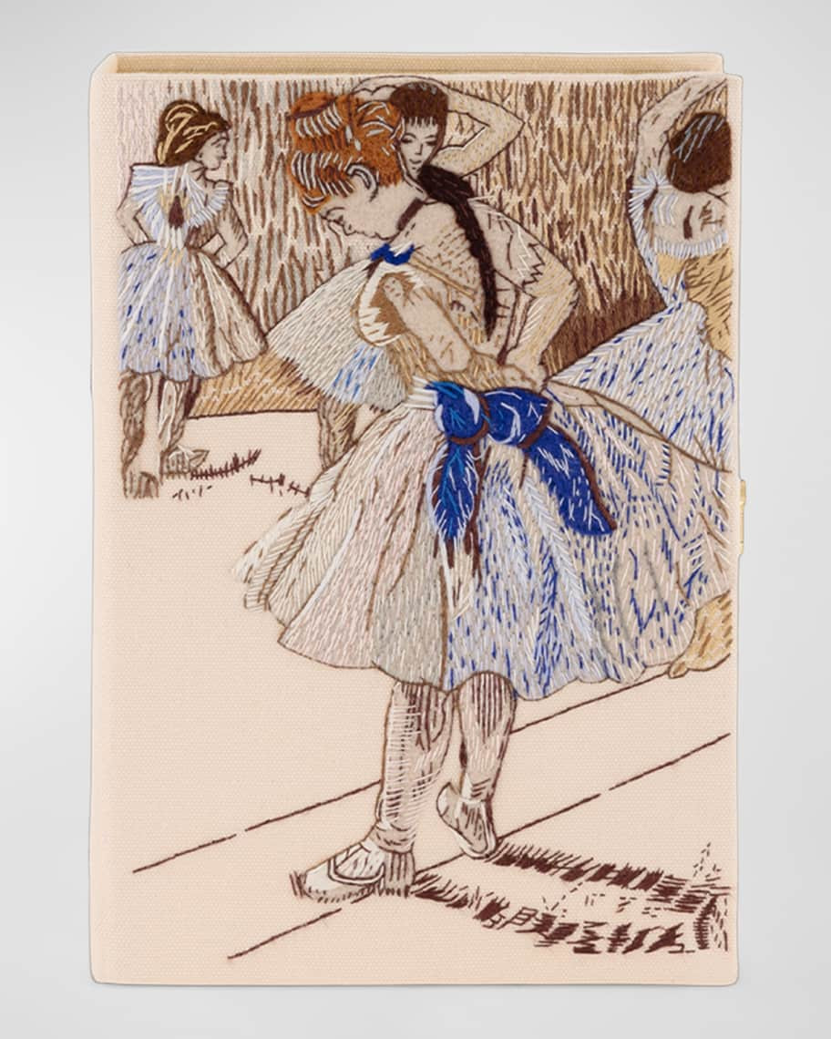 Olympia Le-Tan Degas Ballerina Nacre Book Clutch Bag | Neiman Marcus