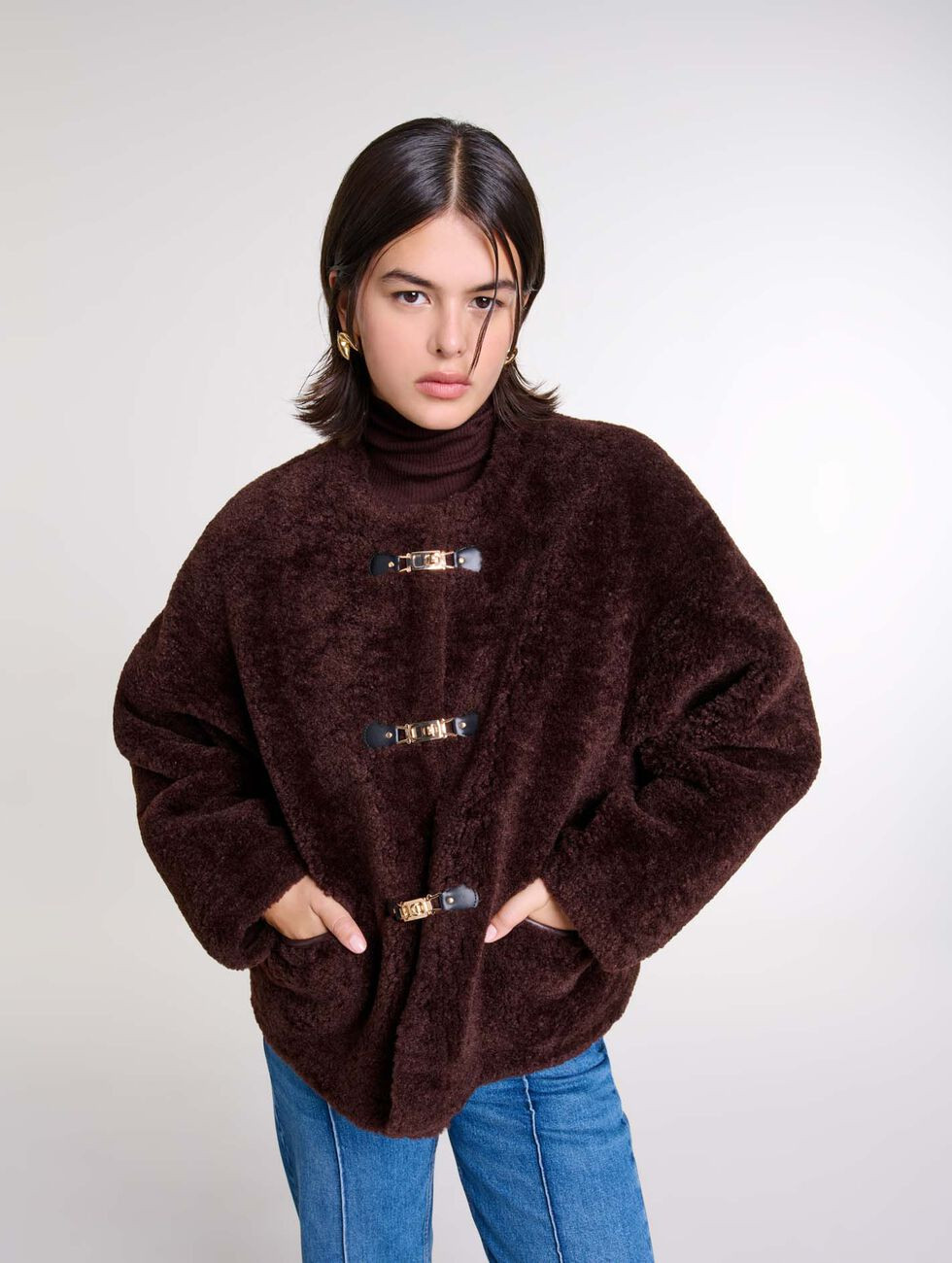 Short faux fur coat | Maje US | Maje US