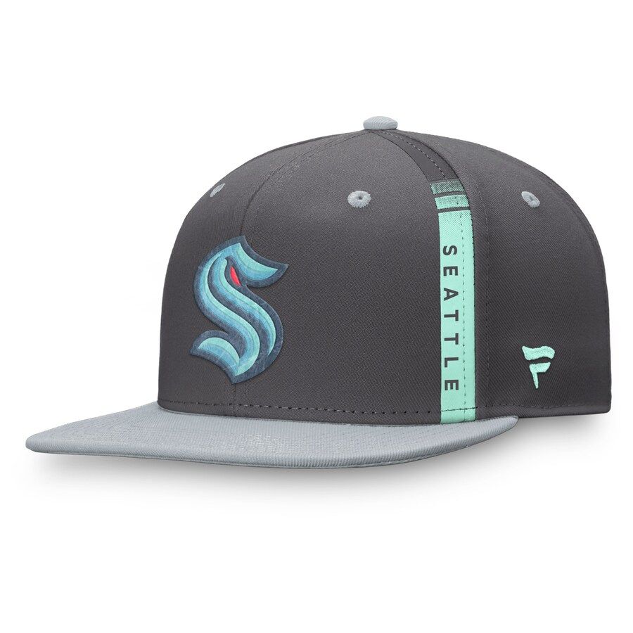 Seattle Kraken Fanatics Branded Authentic Pro Home Ice Snapback Hat - Charcoal/Gray | Fanatics