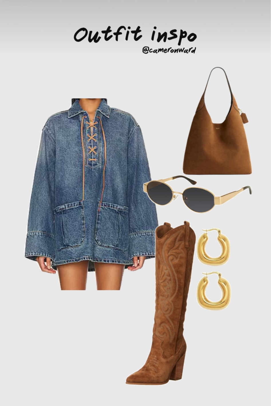 Steve Madden boots, suede boots, denim dress, jean dress, suede purse, game day outfit, fall outfit 

#LTKShoeCrush #LTKFallSale #LTKStyleTip