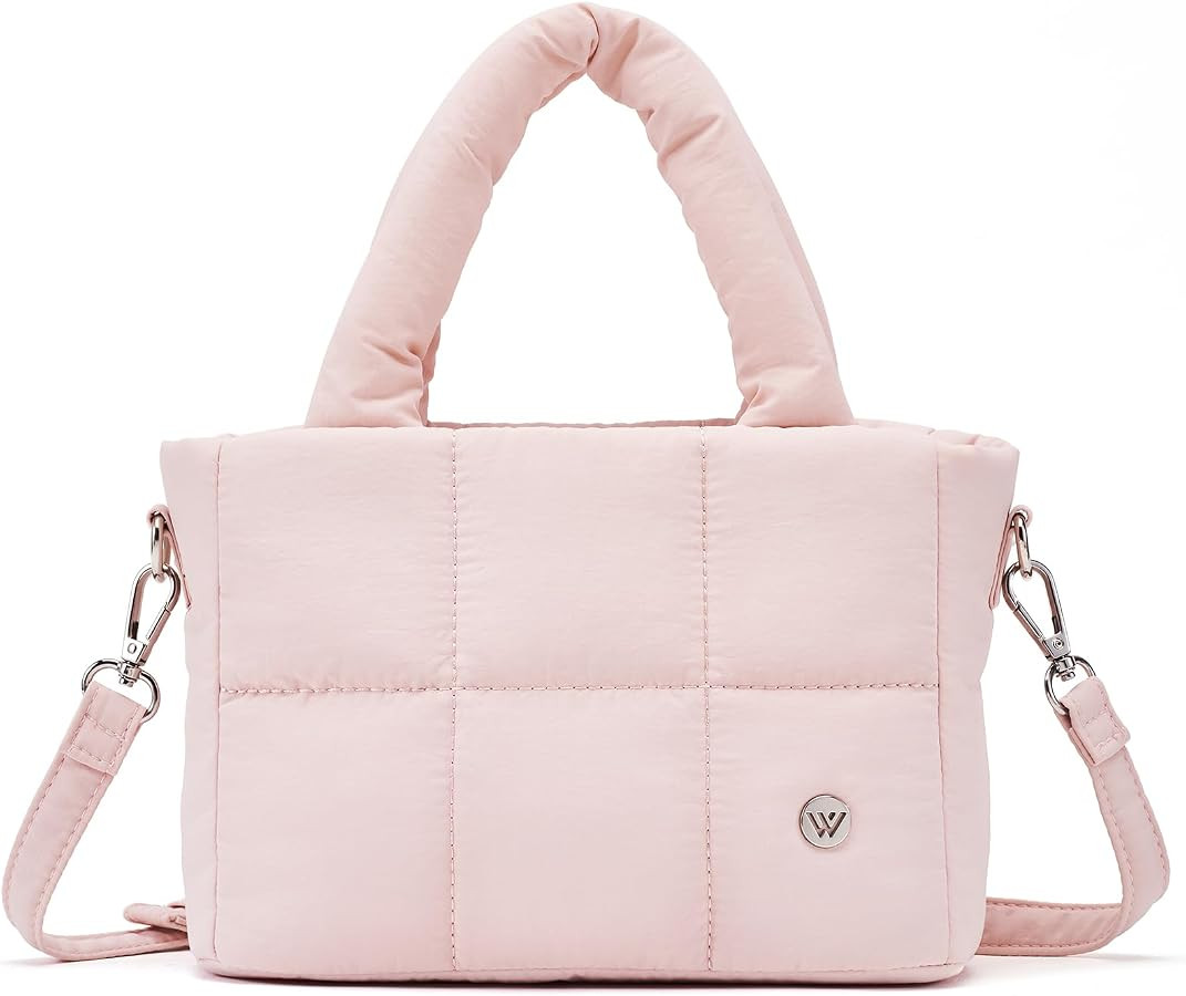 WESTBRONCO Small Puffer Crossbody Bags for Women Mini Tote Bag, Puffy Nylon Shoulder Purse, Women... | Amazon (US)