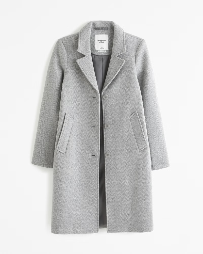 Wool-Blend Dad Coat | Abercrombie & Fitch (US)