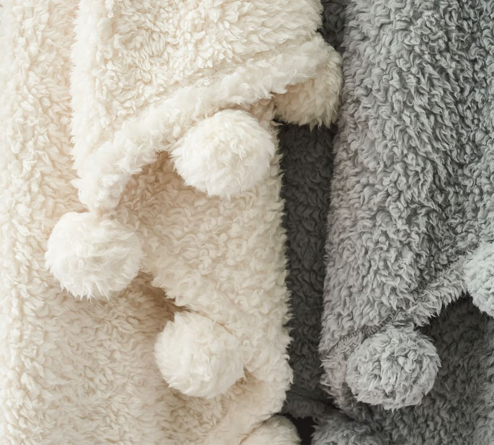Cozy Pom Pom Sherpa Throws | Pottery Barn (US)