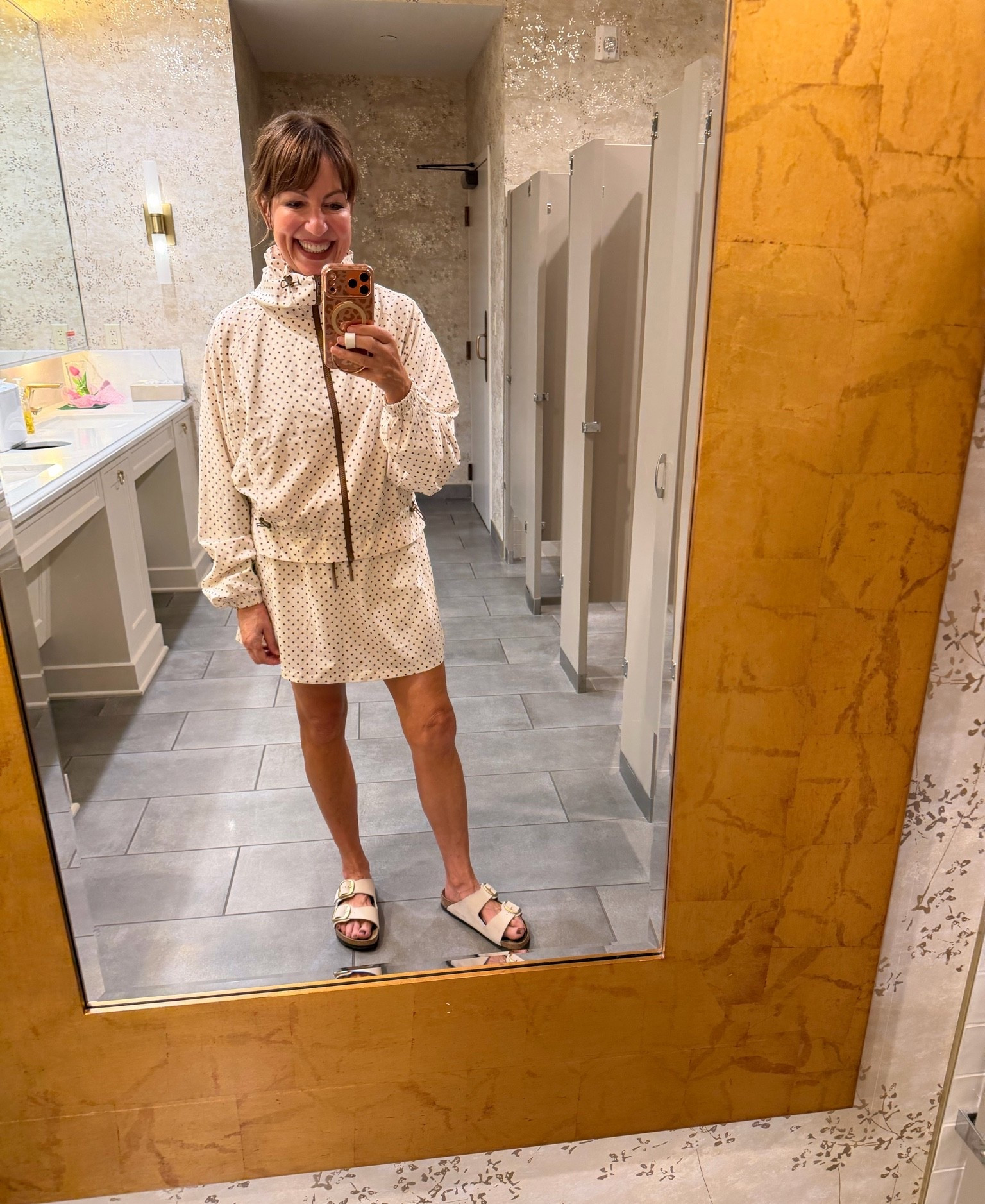 Apres Golf in my cute polka dot skirt and jacket from @beachriot ! 

Golf outfit, wind breaker, funnel neck, activewear

#LTKootd #LTKdayinmylife #LTKActive