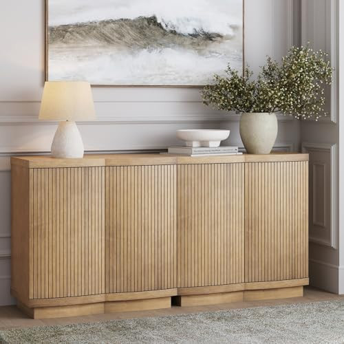 Nathan James Tambellini Mid Century Modern, Accent Cabinet with Doors for Kitchen or Media Storag... | Amazon (US)