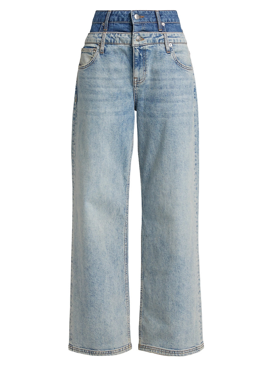 Women's Kove Double-Waistband Jeans - Two Tone Del Mar - Size 31 | Saks Fifth Avenue