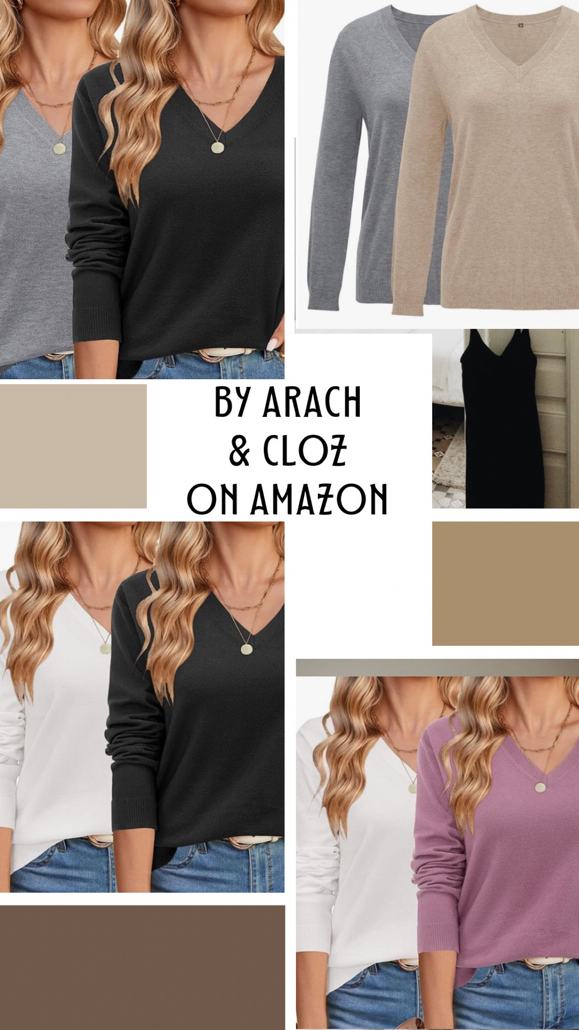 We love these classic, cashmere like, sweaters by Arach & Cloz on Amazon! They come two to a pac, v neck, ultra soft fabric. You will love the way they look and feel!! Get yours, to mix and match with skirts, trousers and jeans this season!

#LTKstyletip