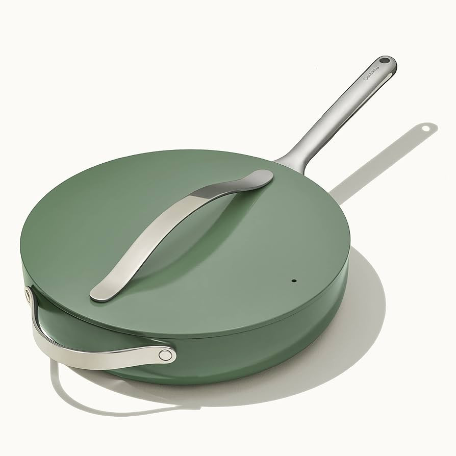 Caraway Nonstick Ceramic Sauté Pan with Lid (4.5 qt, 11.8") - Non Toxic, PTFE & PFOA Free - Oven... | Amazon (US)