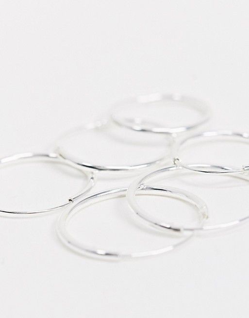 ASOS DESIGN pack of 3 sterling silver hoop earrings | ASOS US