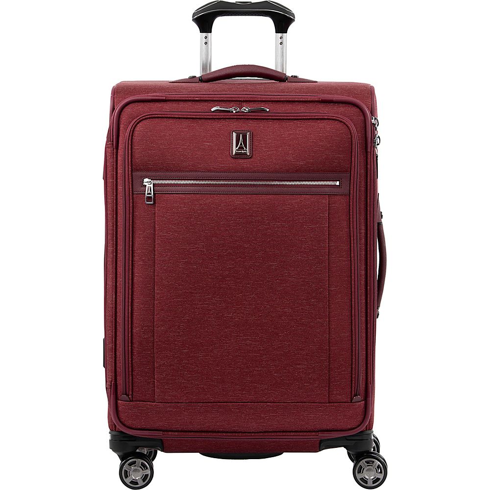 Travelpro Platinum Elite 25"" Expandable Spinner Bordeaux - Travelpro Softside Checked | eBags