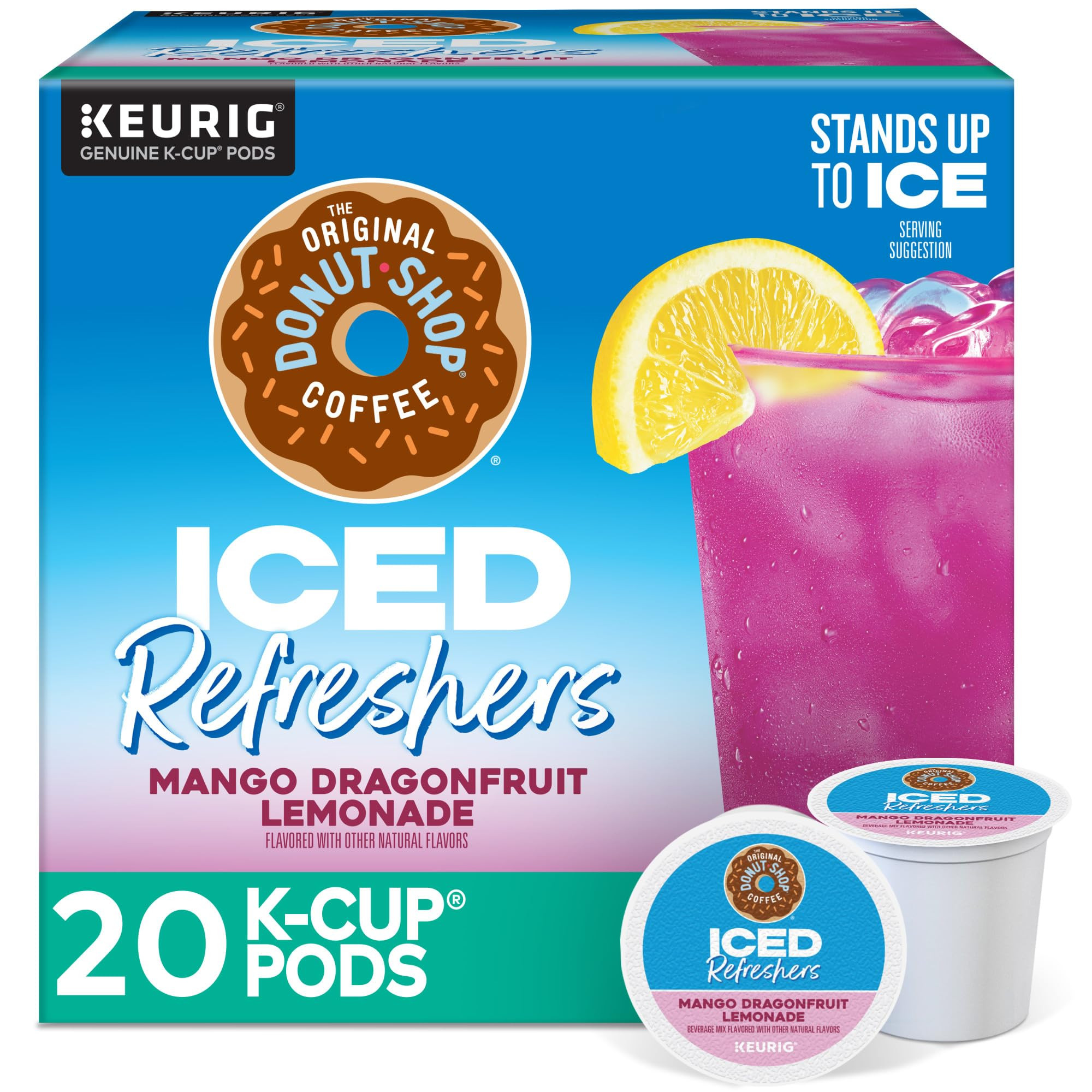 The Original Donut Shop Iced Refreshers, Mango Dragonfruit Lemonade Flavor, Keurig Single Serve K... | Amazon (US)