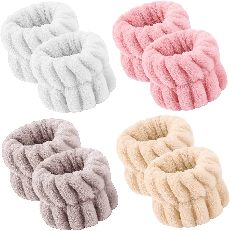 WLLHYF 8-teiliges Spa-Handgelenk-Waschband, Mikrofaser-Armbänder, saugfähige Haargummis, Schwei... | Amazon (DE)