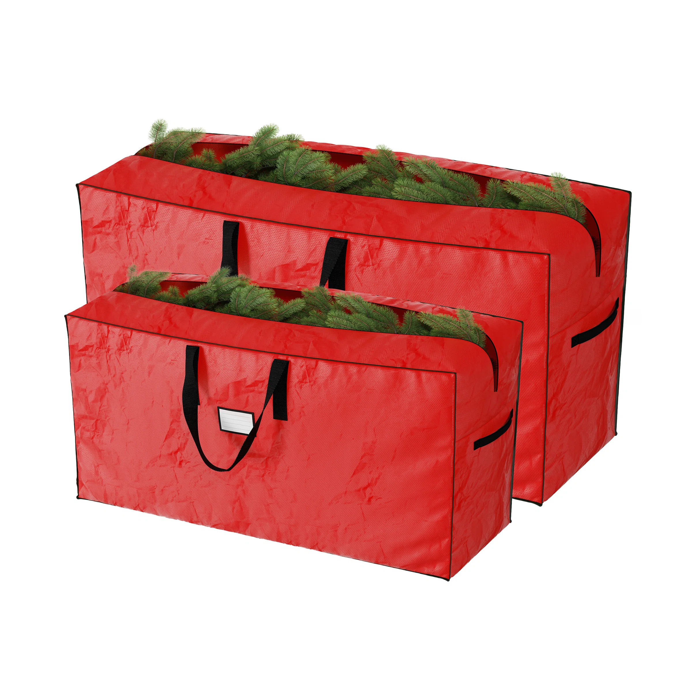 The Holiday Aisle® Christmas Tree Storage Bags - 2 Woven Totes for up to 16-Foot Artificial Tree... | Wayfair North America