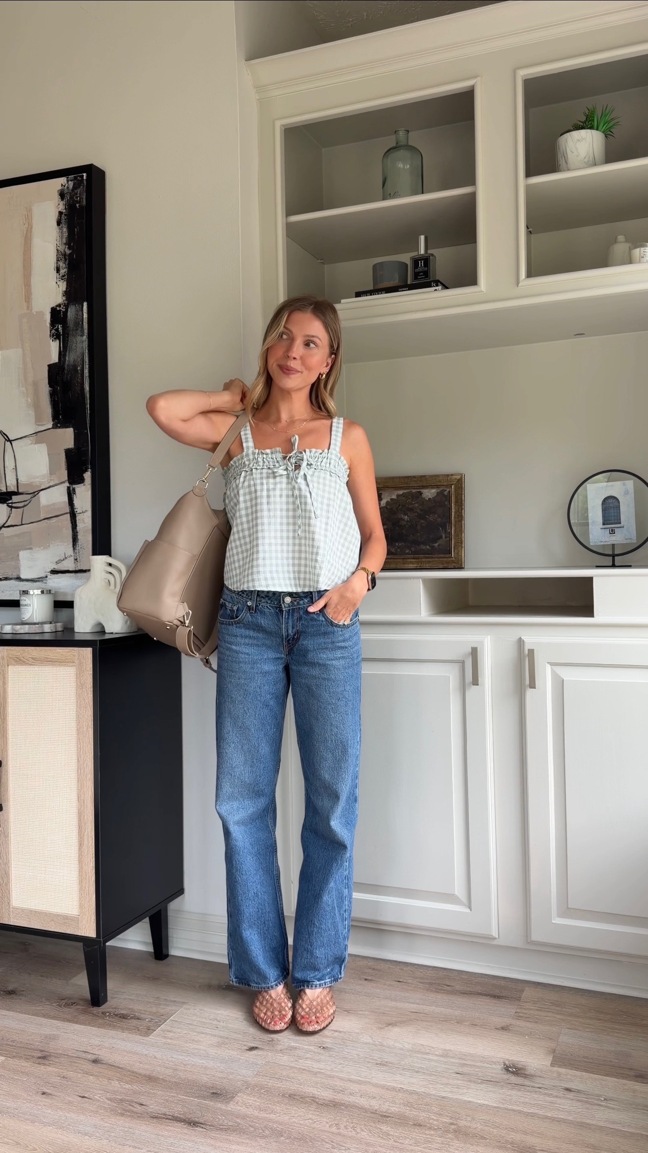 Nursing friendly tank for summer! Wearing S + 26 in denim  

 #LTKootd #LTKmomlife