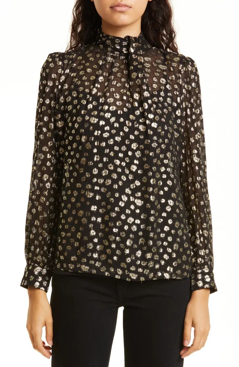 Metallic Floral Jacquard Top | Nordstrom