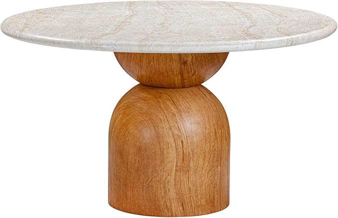 Tov Furniture Cynthia Travertine Concrete Indoor/Outdoor 54" Round Dining Table | Amazon (US)