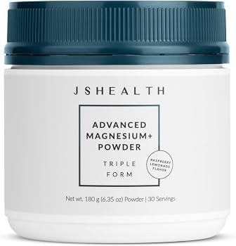 JSHealth Magnesium Powder for Sleep. 400mg Triple-Form Glycinate, Citrate, Amino Acid Chelate. Ra... | Amazon (US)
