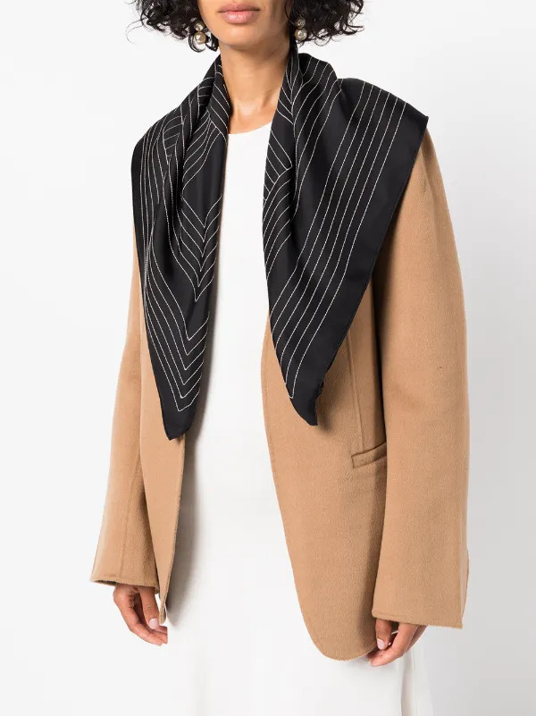 TOTEME Schal Mit Logo-Stickerei | Schwarz | FARFETCH DE | Farfetch Global