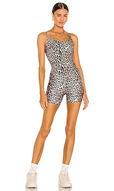 onzie Biker Babe Romper in Leopard from Revolve.com | Revolve Clothing (Global)
